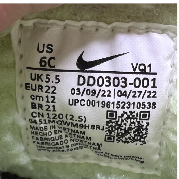 NIKE Flex Advance Winter Snow Boot 6C Toddler Cream Black Lime Green - Picture 11 of 12